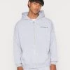 Billig 🔔 MENNACE ESSENTIAL ZIP THROUGH HOODIE UNISEX - Sweatjacke - Grey ❤️