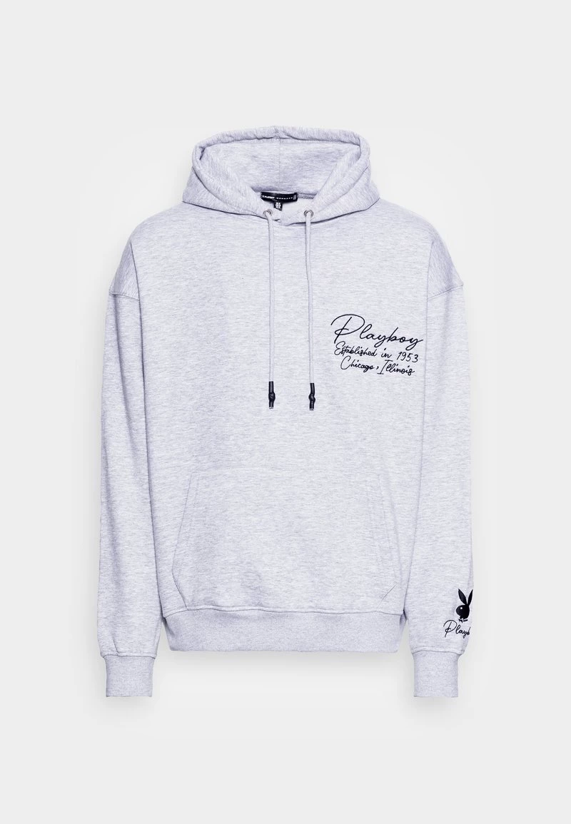 Bester Verkauf 👍 Mennace PLAYBOY SIGNATURE HOODIE UNISEX - Sweatshirt - Grey 🎁 – Bild 4