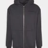 Beste Bewertungen von ✨ Mennace ESSENTIAL REGULAR ZIP UP HOODIE UNISEX - Sweatjacke - Dark Grey ⌛