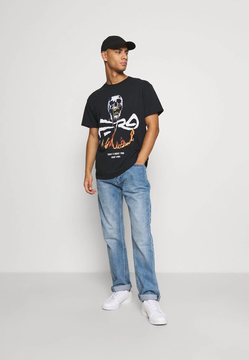 Angebote ⌛ Mennace A$AP FERG FLAME SKULL - T-Shirt Print - Black, Herren 🔔 – Bild 2