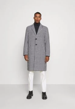 Aktion 🥰 Mennace HENNESSEY HOUNDSTOOTH 🧥 COAT - Klassischer Mantel - White, Herren 💯