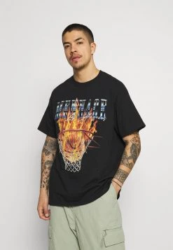 Schlussverkauf 🤩 Mennace BURNING HOOP - T-Shirt Print - Black, Herren 👏