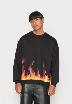 Bester Verkauf 👏 MENNACE FLAME UNISEX - Sweatshirt - Black 😍