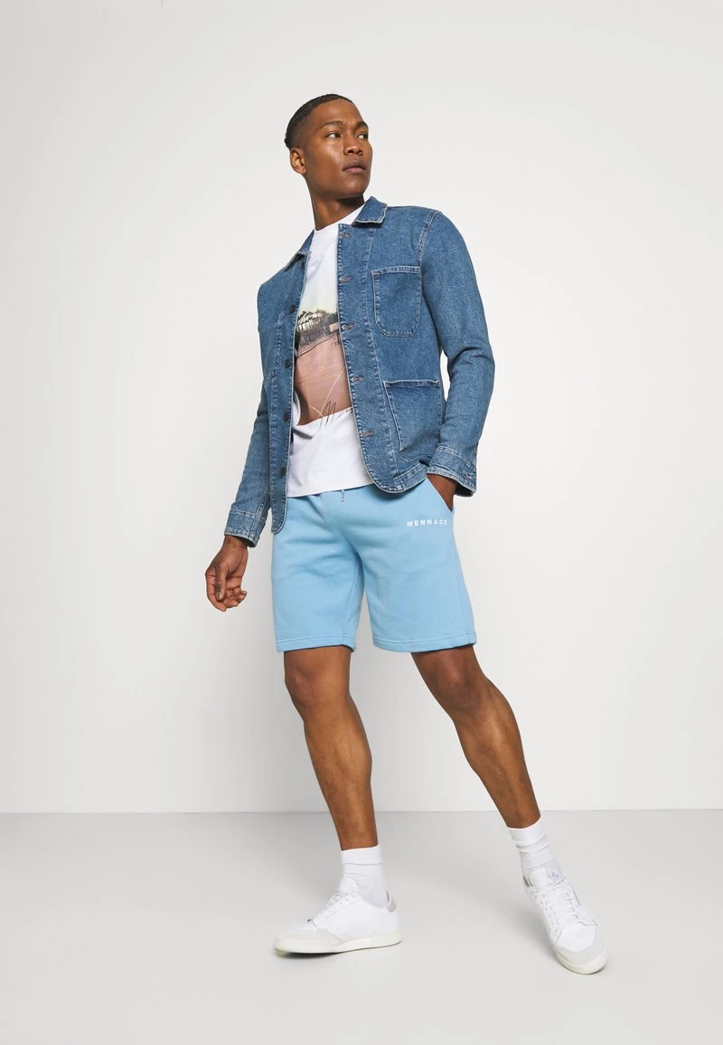 Budget 🌟 Mennace COURTSIDE 🏀 BASKETBALL REGULAR - T-Shirt Print - White, Herren 💯 – Bild 2