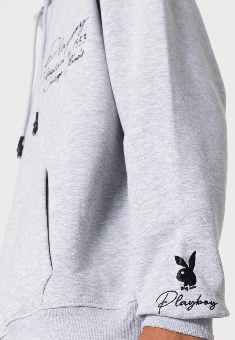 Bester Verkauf 👍 Mennace PLAYBOY SIGNATURE HOODIE UNISEX - Sweatshirt - Grey 🎁 – Bild 5