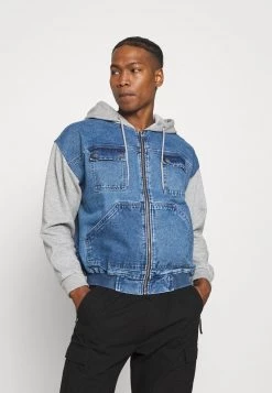 Am billigsten 🌟 Mennace OVERSIZED JACKET - 👖 Jeansjacke - Blue, Herren 👏
