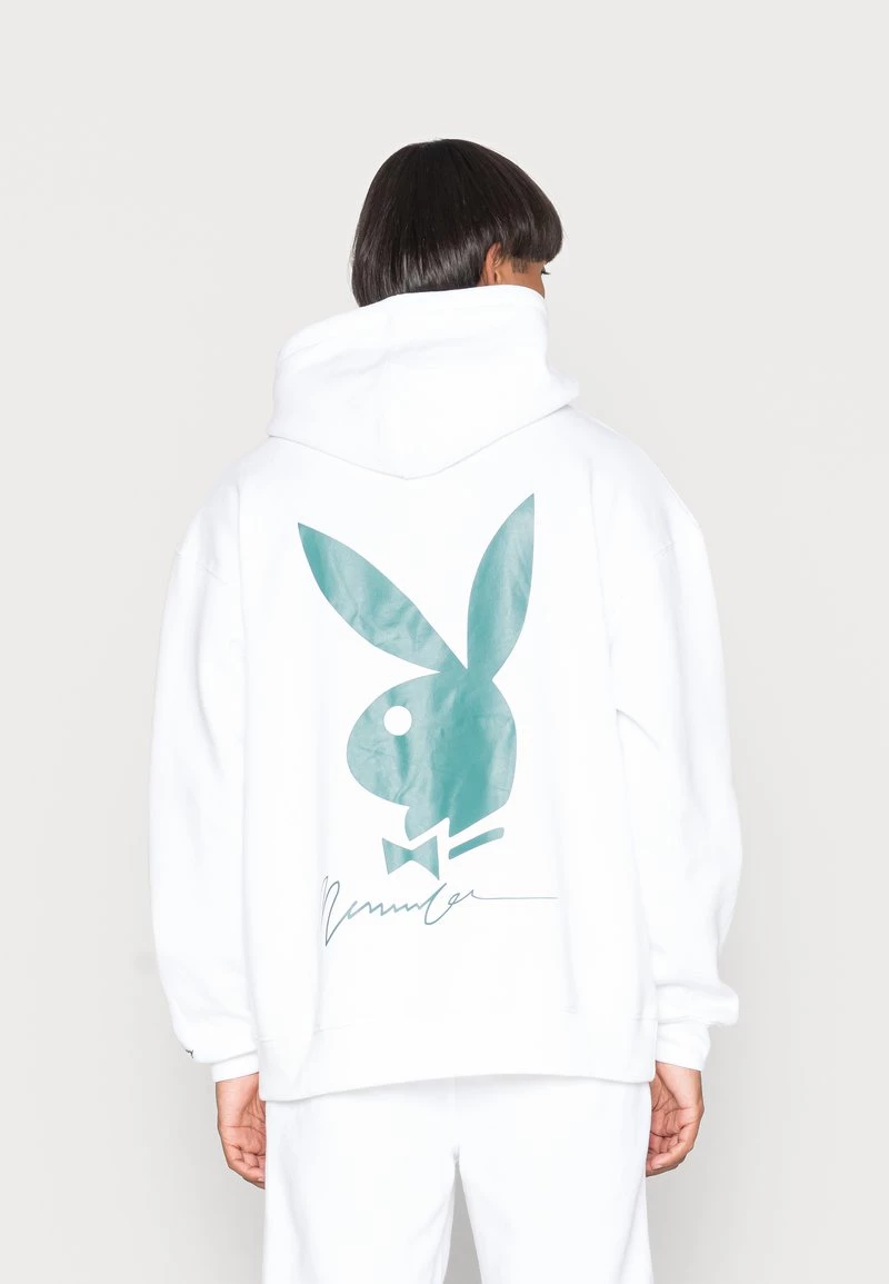 Aktion 🔔 Mennace PLAYBOY SIGNATURE BUNNY HOODIE UNISEX - Sweatshirt - White 😀