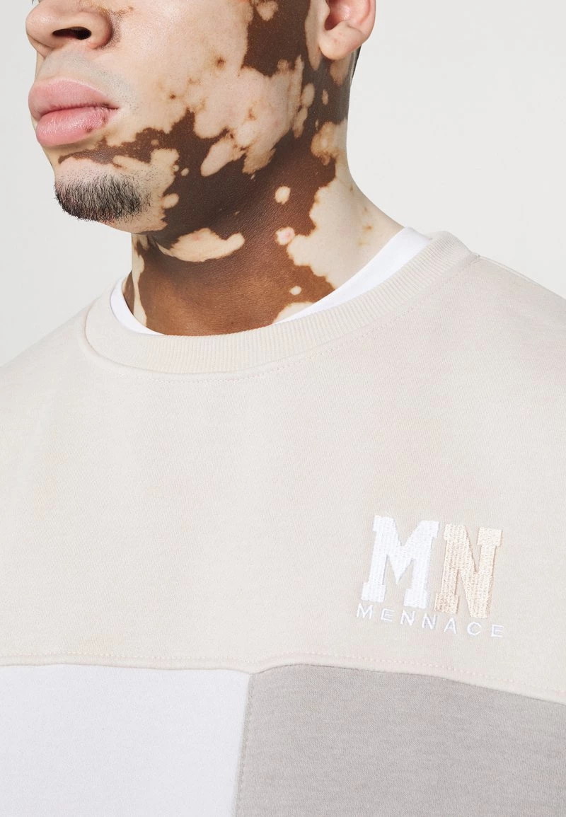 Coupon 😀 Mennace CUT AND SEW PATCHWORK - Sweatshirt - Stone, Herren 😉 – Bild 8