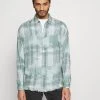 Angebote 👍 Mennace FRAYED CHECK 👕 SHIRT UNISEX - Hemdbluse - Green 🥰