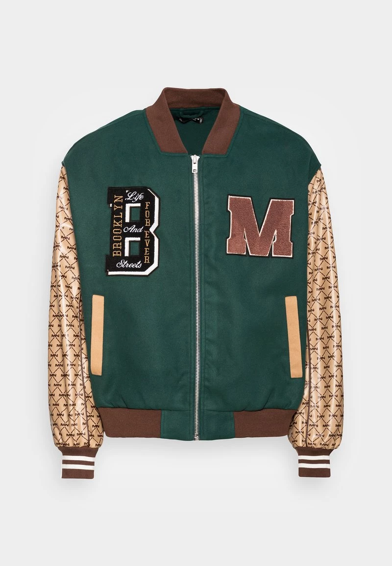Billig 👍 MENNACE MULTI BADGE MONOGRAM JACKET - Bomberjacke - Green, Herren 😉 – Bild 4