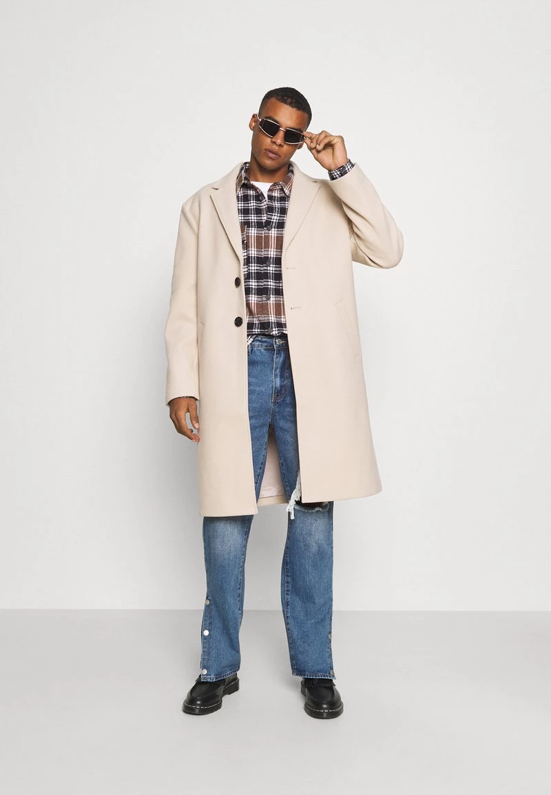 Brandneu ✔️ Mennace EVIAN BRUSHED CHECK UNISEX - Leichte Jacke - Brown ⭐ – Bild 2