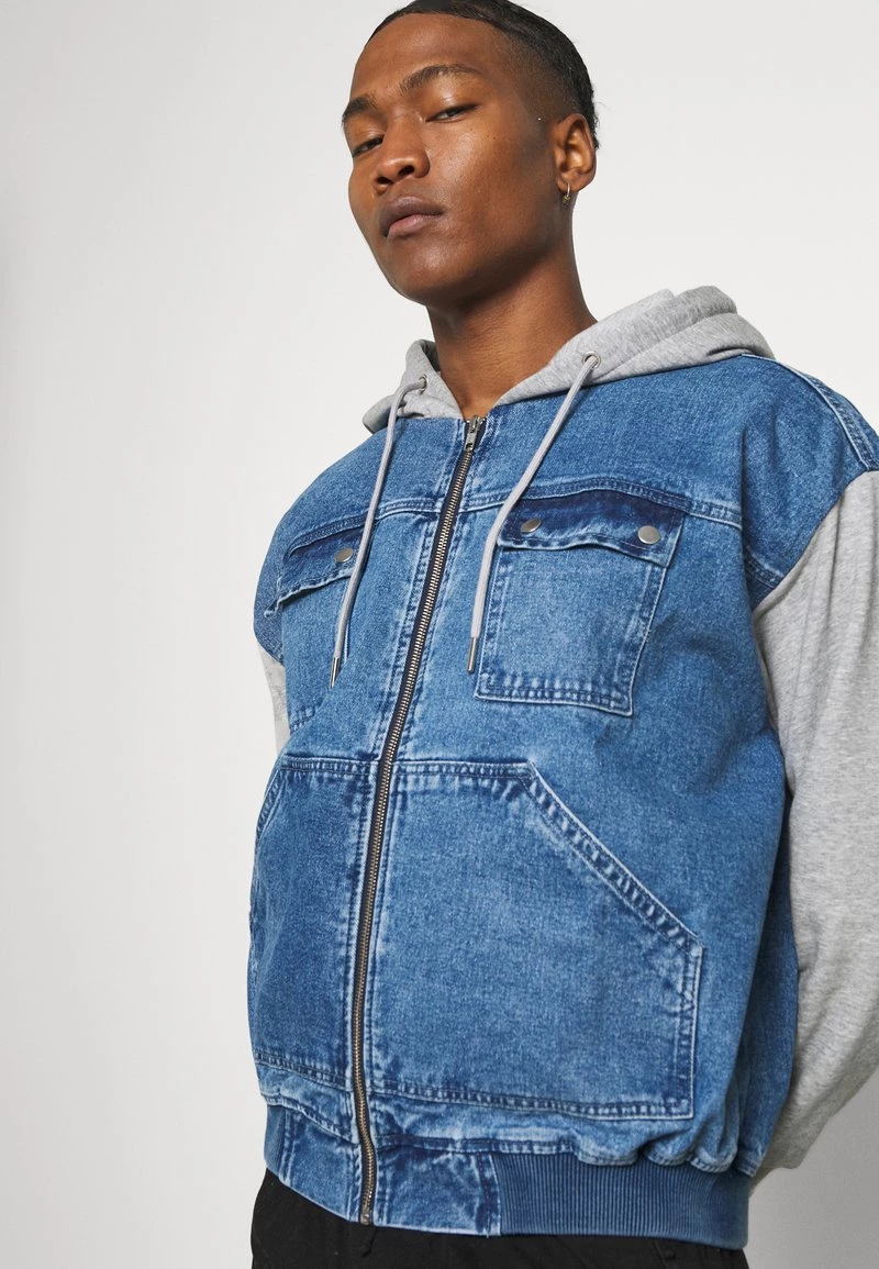 Am billigsten 🌟 Mennace OVERSIZED JACKET - 👖 Jeansjacke - Blue, Herren 👏 – Bild 5