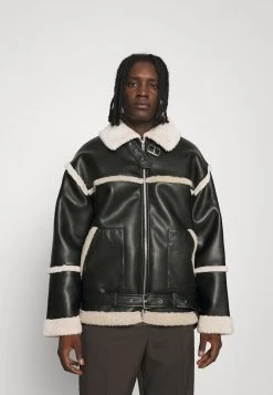 Bestpreis 🔥 Mennace HENNESSEY EXPOSED SEAM AVIATOR JACKET - Kunstlederjacke - Black, Herren ⭐