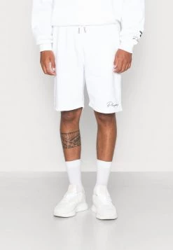 Bestes Angebot 🤩 Mennace PLAYBOY SIGNATURE MID LENGTH UNISEX - Shorts - White 🔔