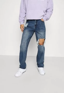 Schlussverkauf 😉 Mennace RIPPED LOOSE FIT POPPER - 👖 Jeans Relaxed Fit - Blue, Herren ✔️