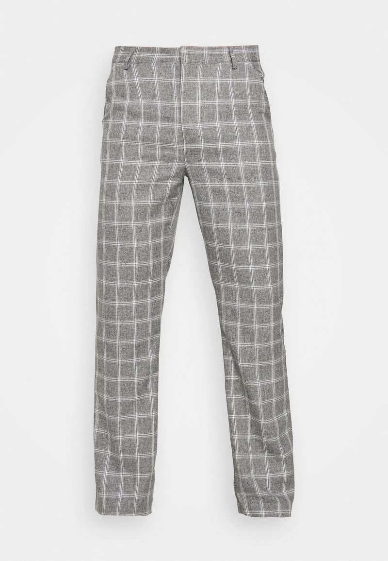 Neu 💯 Mennace BREEZE STRAIGHT CHECK SUIT TROUSER - Stoffhose - Grey, Herren ⌛ – Bild 5