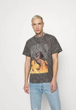 Blitzangebot 🎁 Mennace FLAMING STEED TIE DYE - T-Shirt Print - Grey, Herren ✨