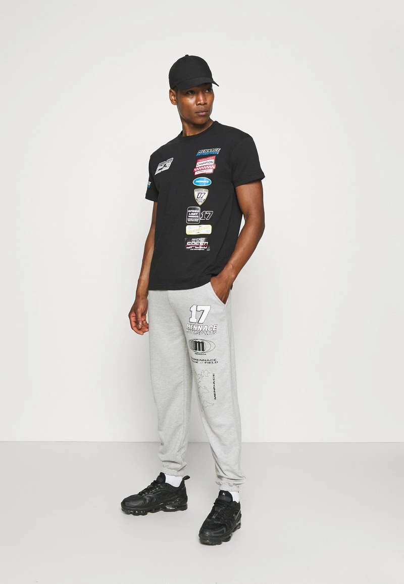 Neu 🎉 Mennace UNISEX LOGO REGULAR - Jogginghose - Light Grey 🌟 – Bild 2