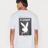 Großhandel 🌟 Mennace PLAYBOY SIGNATURE UNISEX - T-Shirt Print - Grey 😍