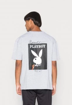 Großhandel 🌟 Mennace PLAYBOY SIGNATURE UNISEX - T-Shirt Print - Grey 😍