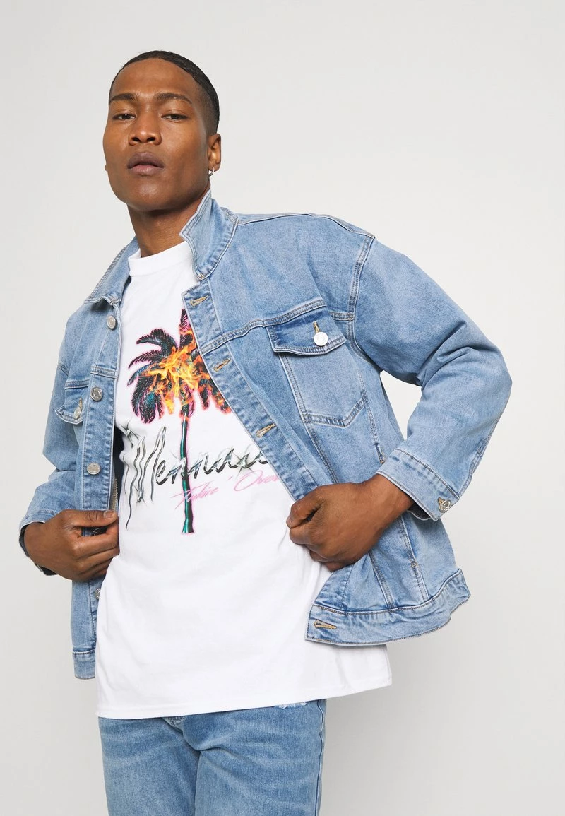 Bestes Angebot 🔥 Mennace BURNING PALM REGULAR - T-Shirt Print - White, Herren 🛒 – Bild 4