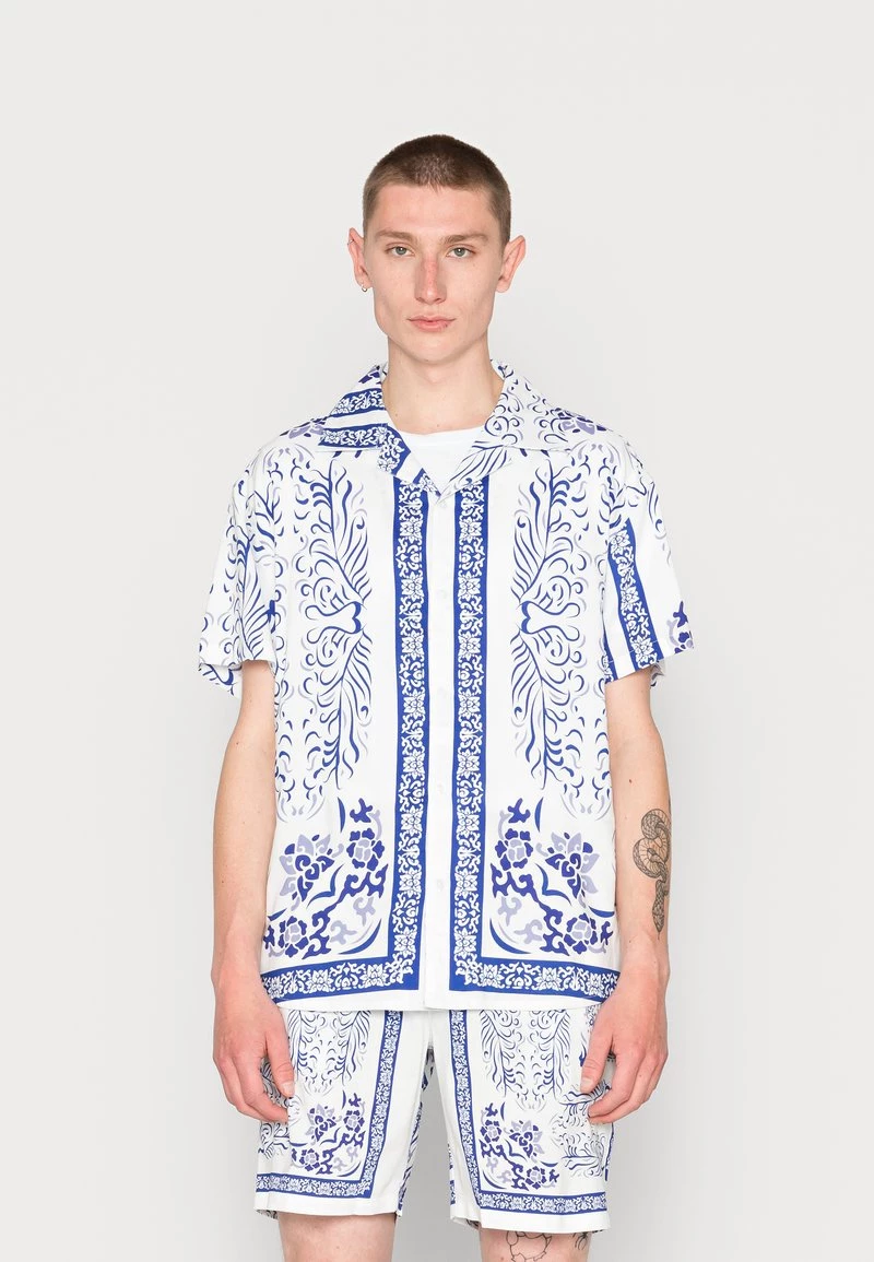 Rabatt ⭐ MENNACE FLORAL REVERE - Hemd - White, Herren 🎁