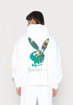 Beste Bewertungen von ⌛ Mennace PLAYBOY SIGNATURE BUNNY MAGAZINE HOODIE UNISEX - Sweatshirt - White 💯