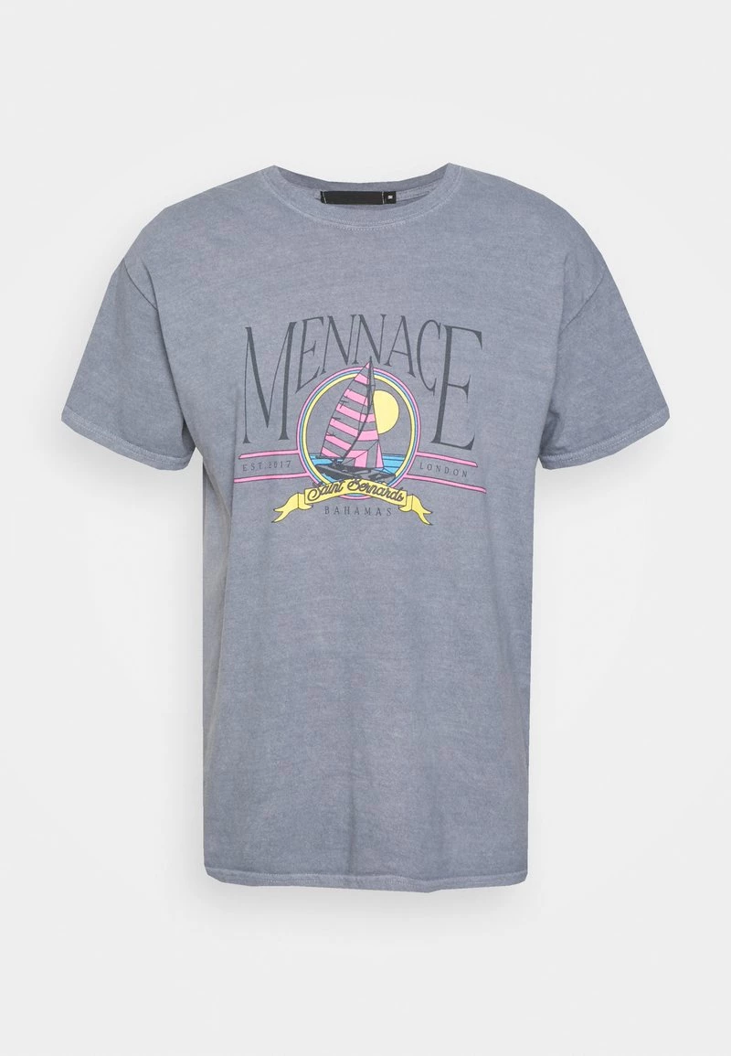 Brandneu 🤩 Mennace SUNDAZE YACHT REGULAR 👕 SHIRT - T-Shirt Print - Grey, Herren 🤩 – Bild 4