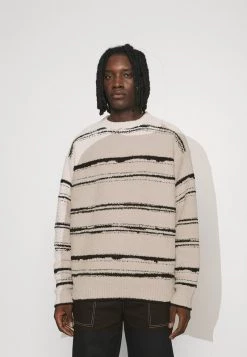 Aktion 🎉 Mennace HENNESSEY BRUSHED STRIPE - Strickpullover - Off-white, Herren 🔥