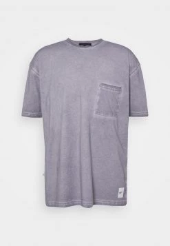 Brandneu ✔️ Mennace RECLAIM WASHED POCKET TEE UNISEX - T-Shirt Basic - Charcoal 🥰