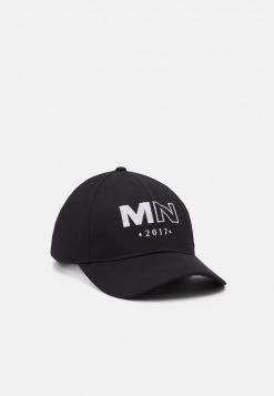 Brandneu 🥰 Mennace RAW EDGE DETAIL AND EMBROIDERED LOGO UNISEX - Cap - Black ✨