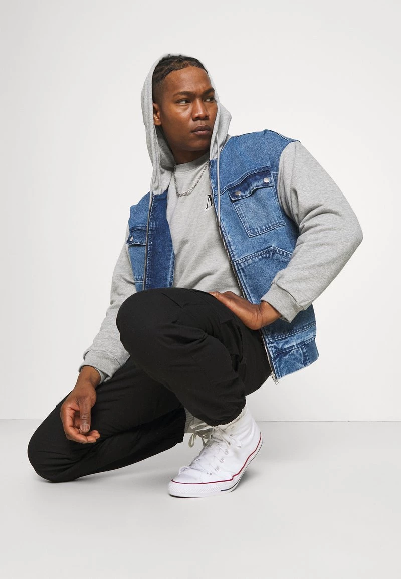 Am billigsten 🌟 Mennace OVERSIZED JACKET - 👖 Jeansjacke - Blue, Herren 👏 – Bild 4