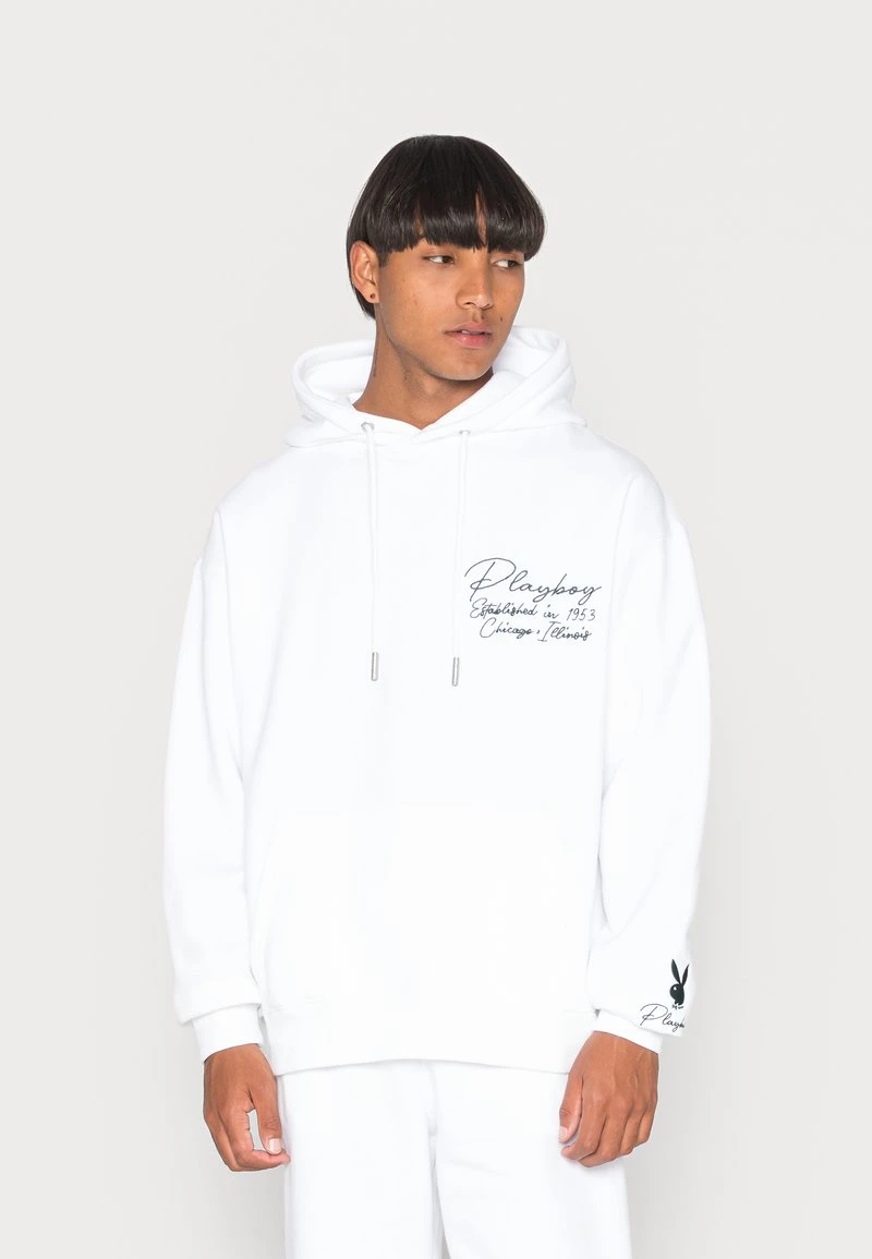 Aktion 🔔 Mennace PLAYBOY SIGNATURE BUNNY HOODIE UNISEX - Sweatshirt - White 😀 – Bild 3