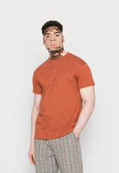 Budget 🎁 MENNACE UNISEX ESSENTIAL REGULAR - T-Shirt Basic - Burnt Orange 💯