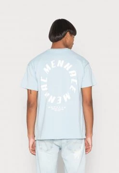 Top 10 ⌛ MENNACE CIRCULAR LOGO PRINT UNISEX - T-Shirt Print - Light Blue 👍