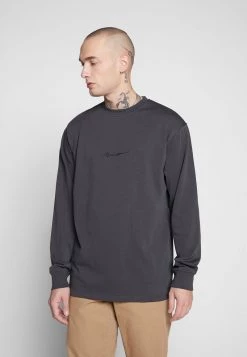 Schlussverkauf 🧨 Mennace ESSENTIAL SIGNATURE TEE - Langarmshirt - Charcoal, Herren 🧨